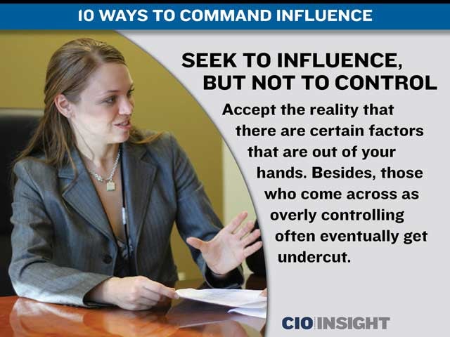 1-Seek to Influence, but not to Control