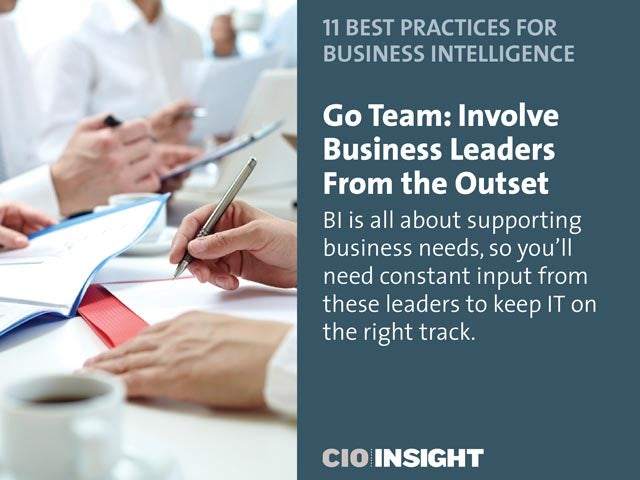 Go Team: Involve Business Leaders From the Outset