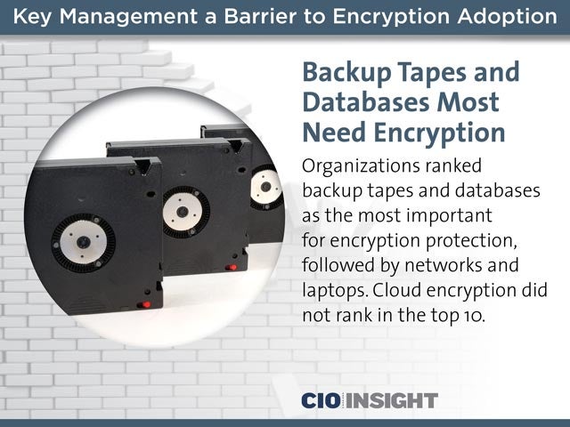 Backup Tapes and Databases Most Need Encryption