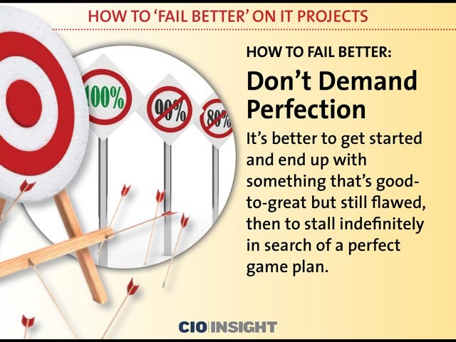How to Fail Better: Don't Demand Perfection