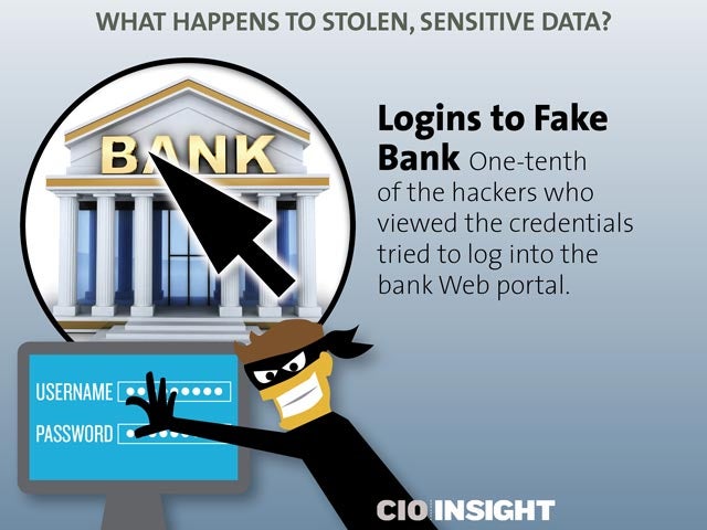 Logins to Fake Bank
