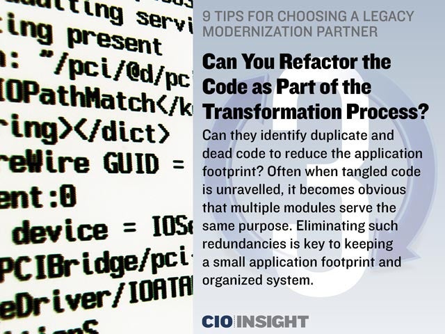 Can You Refactor the Code as Part of the Transformation Process?