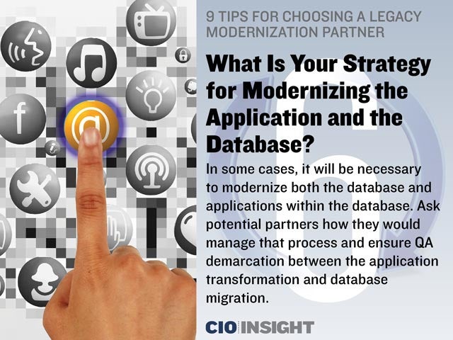 What Is Your Strategy for Modernizing the Application and the Database?