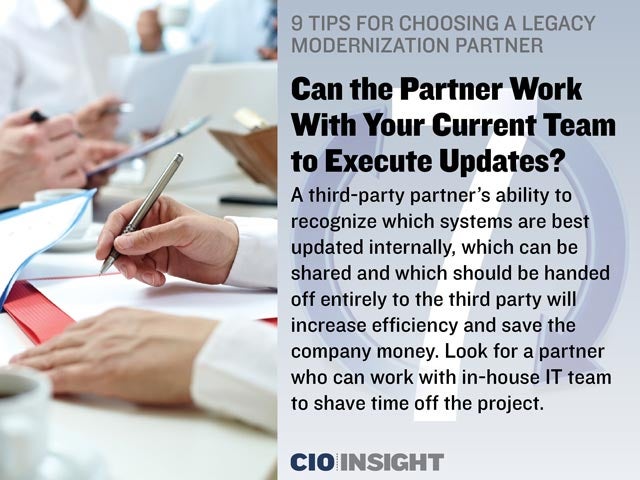 Can the Partner Work With Your Current Team to Execute Updates?