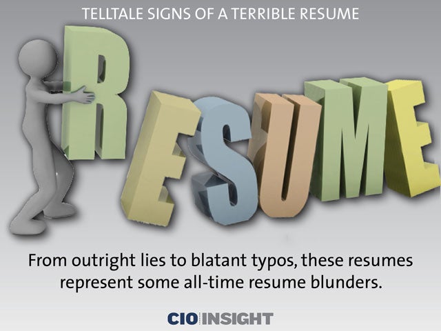 Telltale Signs of a Terrible Resume