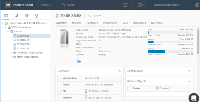 VMware Cloud Screenshot