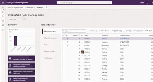 Screenshot of Microsoft Dynamics 365 software.