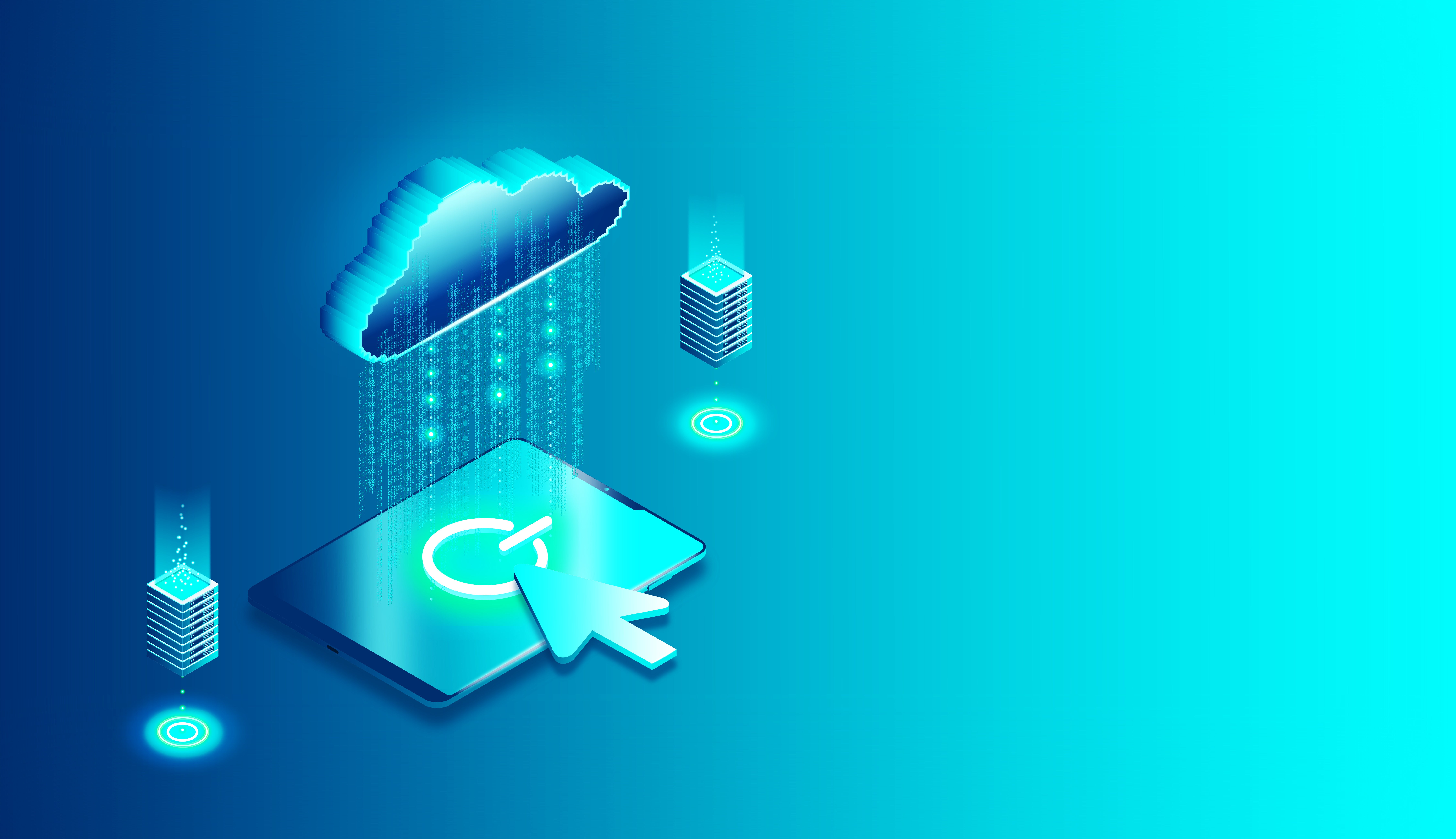 Cloud Computing - Connected Virtual and Physical Cloud Servers.